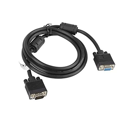 Obrázek Lanberg CA pro Vgac 10CC 0018 B + VGA (15PÓL) konektor na Socket Extender s feritovým jádrem, 1,8 m Černá