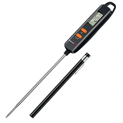 Obrázek ThermoPro Fleischthermometer Digital Thermometer Kochen mit Schutzhülle Bratenthermometer Küchenthermometer Langer Batterielaufzeit Grillthermometer für Braten Baken Baby Ernährung TP516