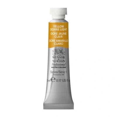 Obrázek Winsor &amp; Newton 0102745 profesionální akvarelová barva, živé vodní barvy v umělecké kvalitě, vysoká brilance barev a svítivost, stálá na světle, archivní kvalita, 5ml tuba žlutá okrová světlá