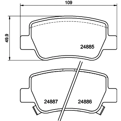 Obrázek HELLA 8DB 355 014 641 sada brzdových destiček, kotoučová brzda