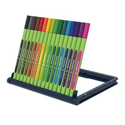 Obrázek Schneider Line Up Fineliner (tloušťka linky 0,4 mm, z plastu na bio bázi, oceněno modrým andělem) 16 kusů, tříděné