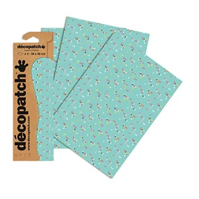 Obrázek Decopatch Papír č. 714 (modrý trojúhelník pestrý, 395 x 298 mm) balení po 3 kusech