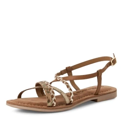 Obrázek Tamaris Sandalette dámské ploché, Cognac Comb, 39 EU