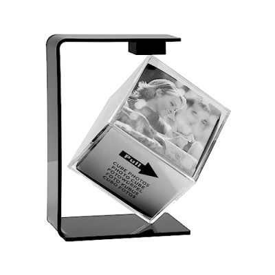 Obrázek Deknudt Frames S58RF4 Fun &amp; Deco 6x6 otočný kostka, v černém držáku, 6 x (6 cm) plast