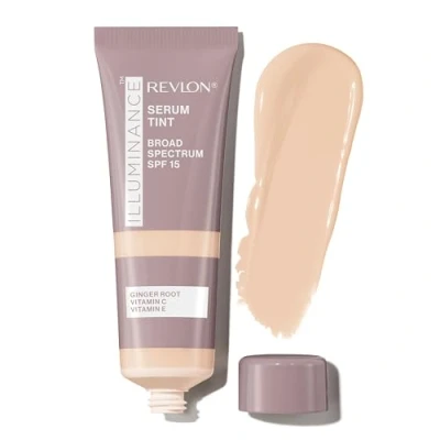 Obrázek Revlon Illuminance Tinted Serum, Grundierungsserum Triple Hyaluronic Acid, vereinheitlicht den Hautton, hellt auf und spendet Feuchtigkeit für ganzen Tag, SPF 15, 117 Light Beige, 28 ml
