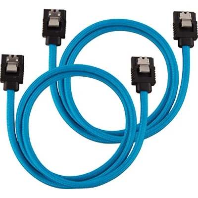 Obrázek Corsair Kabel Premium Sleeved SATA 3 (6Gbps, 60 cm) modrý