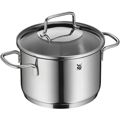 Obrázek WMF Astoria hrnec na vaření malý 16 cm, skleněná poklice, maso, indukční 1,9 l, nerezová ocel Cromargan, leštěná, bez povrchové úpravy