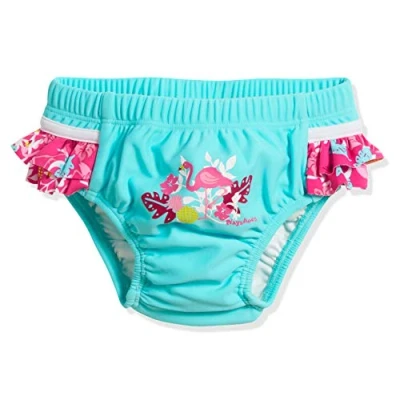 Obrázek Playshoes Unisex dětské nepromokavé plenkové kalhoty plavky Plameňák na knoflíky, 86 92 EU, knoflíky