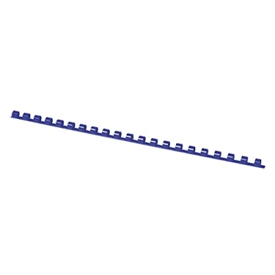 Obrázek OFFICE PRODUCTS 20240815 01 plastový vázací hřbet 100 kusů DIN A4 8 mm (45 stran) vázacích hřebenů na vazbu plastové vázání plast barva: modrá