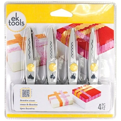 Obrázek EK Success Decorative Scissor, Pack of 4, White