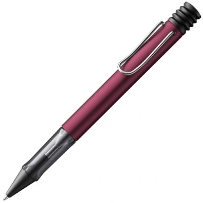 Obrázek Lamy AL star black purple kuličkové pero lehké kuli s průhlednou, ergonomickou rukojetí a krytem z hliníku vč. velkoobjemové náplně M 16 v černé barvě