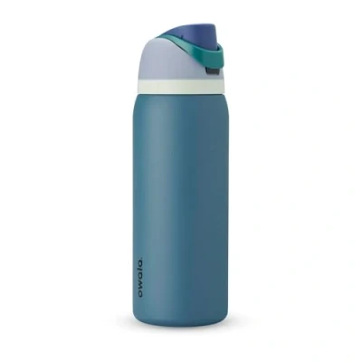 Obrázek Owala FreeSip izolovaná nerezová láhev na pití s brčkem, 945 ml bez BPA, optimální pro sport, fitness, outdoorové aktivity a cestování, denim