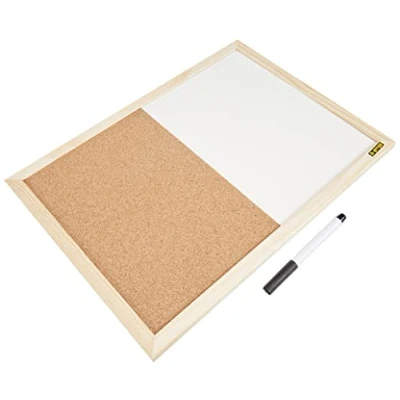 Obrázek Bi Office MX01001010 Budget Kombi tabule se dřevěný rám, korek Half suchý A Abwischbare povrch