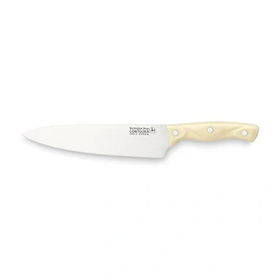 Obrázek Rockingham Forge RF ESSENTIALS 8139 série kuchařský nůž z ušlechtilé oceli 8&quot; čepel s rukojetí v barvě slonoviny, šéfkuchařský nůž, béžový