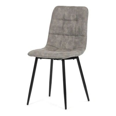 Obrázek Židle jídelní, šedá látka cowboy, nohy černý kov CT 281 GREY3