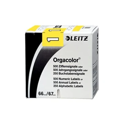 Obrázek Leitz 66011000 Orgac Tricolor číslice signální 1, 500 kusů, Žlutá