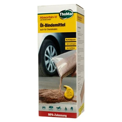 Obrázek ThoMar Absorbin V olejový pojivo, 1 kg granulátu, váže rychle a bezpečně cca 0,9 litru vyteklého oleje až 1,5 chemikálií, zabraňuje možnému poškození životního prostředí