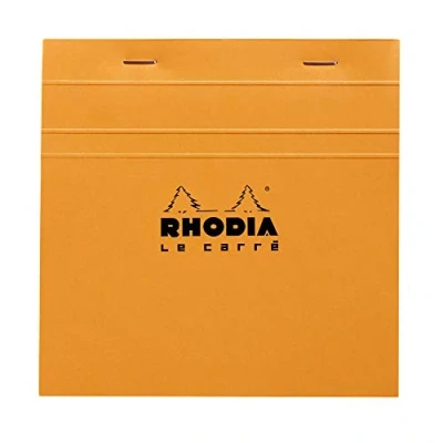 Obrázek Rhodia 148200C poznámkový blok Le Carré (kostkovaný, čtvercový, 148 x mm, 80 listů) 1 kus oranžový