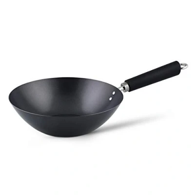 Obrázek Ken Hom 27cm Carbonstahl Wokpfanne Induktion mit Antihaftbeschichtung, Excellence, Hitzebeständig Griff, Spülmaschinenfest, 5 Jahre Garantie