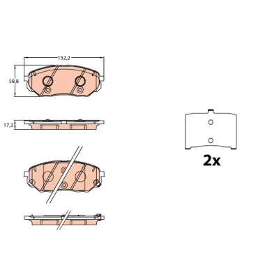 Obrázek TRW GDB3638 Bremsbeläge