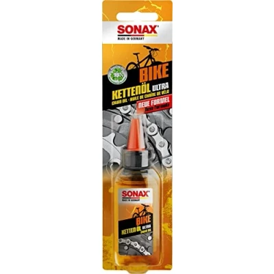 Obrázek SONAX BIKE olej na řetěz ultra (50 ml) pro extrémní zatížení a rychle se pohybující řetězy, odpuzuje vodu, prach nečistoty, bez rozpouštědel, silikonový č. výrobku 08635410