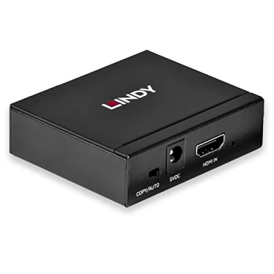 Obrázek LINDY HDMI 4K Splitter 2 Port 3D, 2160p30 Kompakter Splitter, verteilt ein Signal auf zwei Ausgänge, für Full HD bis 1080p und auch UHD 4Kx2K (38158)