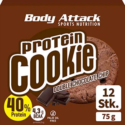 Obrázek Body Attack Protein Cookie (12x 75g) (Double Chocolate Chip)