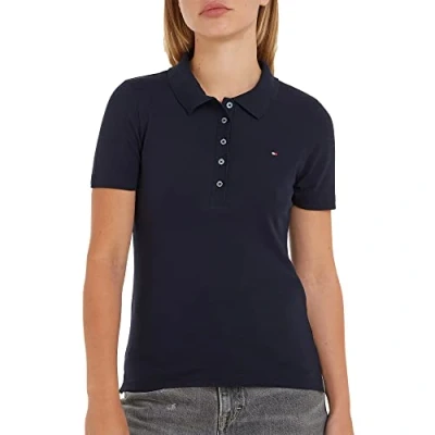 Obrázek Tommy Hilfiger 1985 SLIM Polotričko, Ženy, Velikost: Large, Marine
