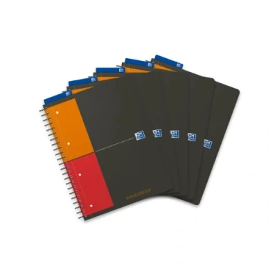 Obrázek Oxford Managerbook A4 &quot;International&quot; speciální projektová lineatura, perforovaná, děrovaná, 160 stran, 5 přesných rejstříků, kusů