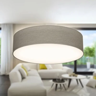 Obrázek B.K.Licht stropní svítidlo s látkovým stínidlem, objímka E27, max. 40 W, svítidlo, lampa, lampa do obývacího pokoje, ložnice, kuchyně, osvětlení, 38 x 10 cm,