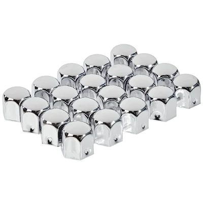 Obrázek EUFAB 15230 krytky šroubů na kola 17 mm, pochromované, kovové, stříbrné