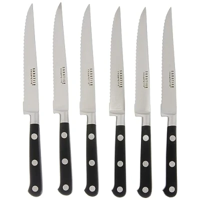 Obrázek Richardson Sheffield SABATIER sada steakových nožů nožů, 6 x steakový nůž, stříbrná, tvrzená, nerezová ocel, lze mýt v myčce