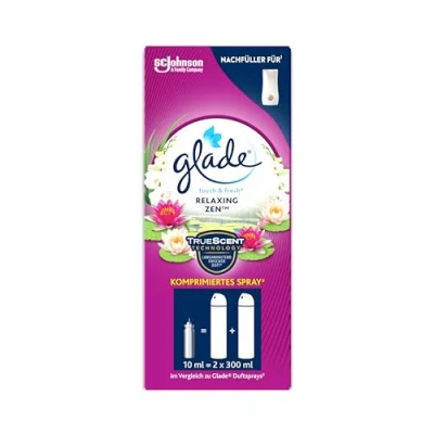 Obrázek Glade Touch &amp; Fresh (Brise One Touch) doplňovač, osvěžovač vzduchu mini sprej, Relaxing Zen, 1 balení (1 x 10 ml)