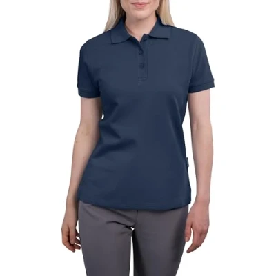 Obrázek HRM dámské Heavy Polo I Premium polotričko ze 100% bavlny Basic Polohkošile lze prát do 60 C Kvalitní &amp; udržitelné horní díly Workwear, Námořnická modrá