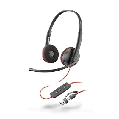 Obrázek Poly Blackwire 3220 schnurgebundenes USB C Headset, Noise Cancelling Mikrofon, Stereo Design, Verbindung mit PC/Mac über oder A, Kompatibel Teams/Zoom, SoundGuard Technologie
