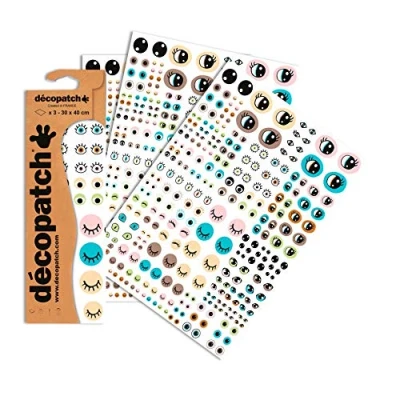 Obrázek Decopatch Papier No. 735 (Augen Set 2, 395 x 298 mm) 3er Pack
