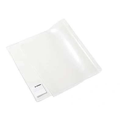 Obrázek HERMA 14300 obal na knihu 30 x 54 cm Basic, s popisovacím štítkem a ochranou hran z omyvatelné polypropylenové fólie, ochrana knih pro školní knihy, transparentní