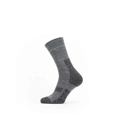 Obrázek SEALSKINZ Solo Nicht Wasserdichte Schnell Trocknende Socken Knöchellang, Grau, M
