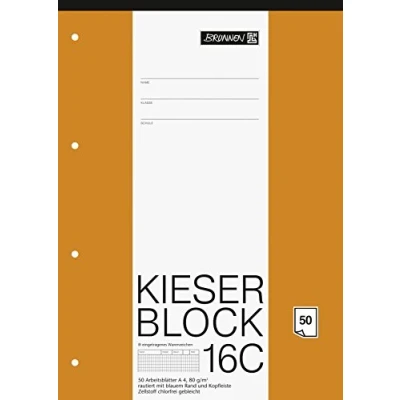 Obrázek Brunnen 1042926 Kieser blok linkování 23 (A4, 50 listů, zdrsněný, 80 g/m², děrovaný)