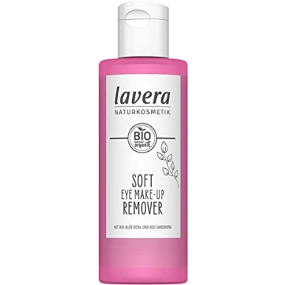 Obrázek lavera Soft Eye make up Remover odstraňovač upu bez lepku pro citlivou oblast očí Vegan silikonů minerálního oleje bio Aloe Vera rakytník 100 ml