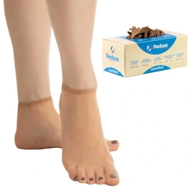 Obrázek Pedsox, 100 kusů jednorázových hygienických ponožek pro testování obuvi, Comfort Line, unisex, jednotná velikost, akt