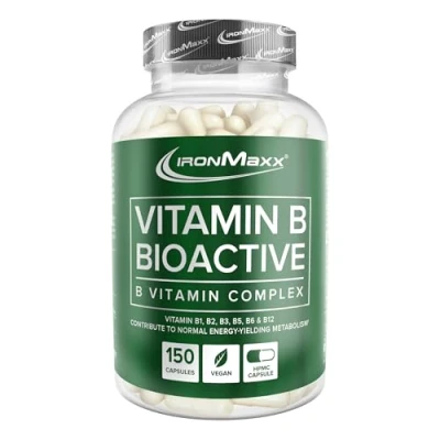 Obrázek IronMaxx Vitamín B Bioactive 150 kapslí pro normální fungování energetického metabolismu, nervového systému, imunitního systému a metabolismu bílkovin