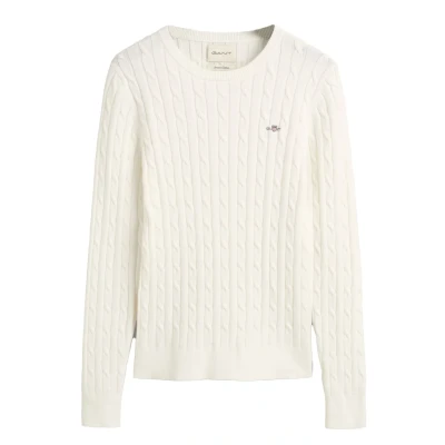 Obrázek GANT Stretch Cable C NECK Svetr, Ženy, Velikost: 3XL, Eggshell