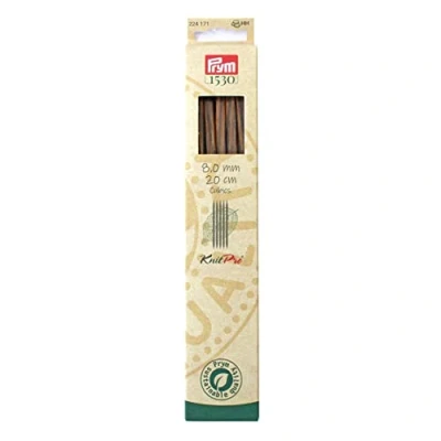 Obrázek Prym Strumpfstricknadeln CUBICS Natural 20 cm 8,00 mm Strumpfstricknadel, Holz, Mehrfarbig, 8,0