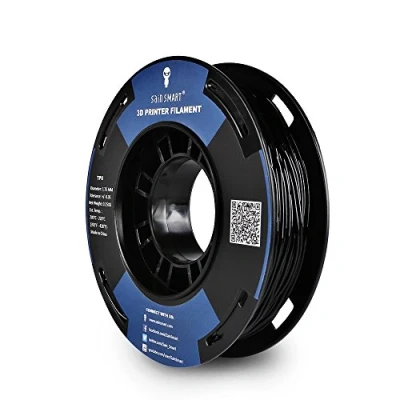 Obrázek SainSmart Malá cívka 1,75 mm TPU flexibilní 3D struna 250 g, přesnost rozměrů +/ 0,05 mm, Shore 95A (černá)