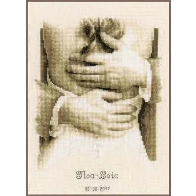 Obrázek Vervaco Zählmusterpackung Brautpaar Aida Stickpackung Zählmuster Hochzeit, Baumwolle, Mehrfarbig, 21.0 x 28.0 0.3 cm