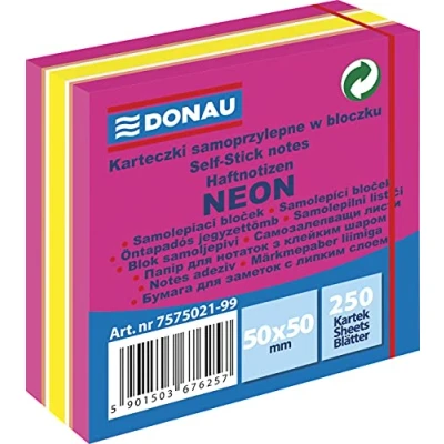 Obrázek Donau 7575021 99 Mini Pro lístky, 50 x mm, 1 250 listy, neonové/pastelově, různé Růžová odstíny