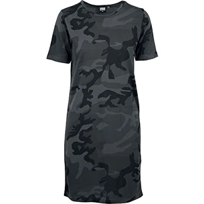 Obrázek Urban Classics Ladies CAMO TEE Dress Žerzejové šaty, Ženy, Velikost: XS, Dark green