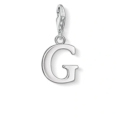 Obrázek Thomas Sabo Dámský přívěsek M písmeno Charm Club 925 Sterlingové stříbro 0187 001 12, stříbro, žádný drahokam