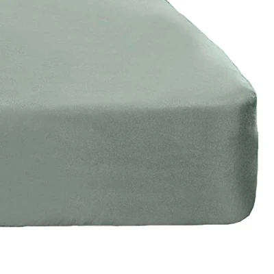 Obrázek Brentfords unifarbene Bett Spannbetttuch Weich Microfibre Duck Ei Größe, Egg Blau, Single